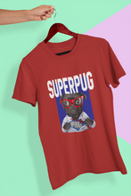 Load image into Gallery viewer, Superhero Pug Women Half Sleeves T-shirt- KidsFashionVilla