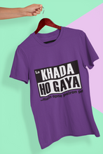Load image into Gallery viewer, Lo Khada Ho Gaya Mens Half Sleeves T-shirt- KidsFashionVilla
