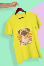 Load image into Gallery viewer, Pug Meditation Women Half Sleeves T-shirt- KidsFashionVilla