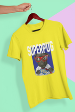 Load image into Gallery viewer, Superhero Pug Women Half Sleeves T-shirt- KidsFashionVilla