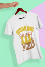 Load image into Gallery viewer, Working On My Six Pack Women Half Sleeves T-shirt- KidsFashionVilla