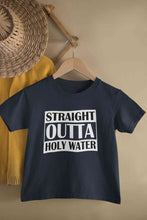 Load image into Gallery viewer, Holy Water Baptism Christening Day Half Sleeves T-Shirt For Girls -KidsFashionVilla