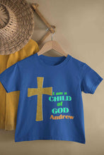 Load image into Gallery viewer, Custom Name Child Of God Baptism Christening Day Half Sleeves T-Shirt for Boy-KidsFashionVilla