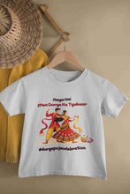 Load image into Gallery viewer, Durga Pooja Aaya Hai Maa Durga Ka Tyohaar Half Sleeves T-Shirt For Girls -KidsFashionVilla