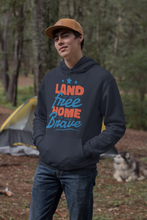 Load image into Gallery viewer, Land of the free home of the brave Men Hoodies-KidsFashionVilla