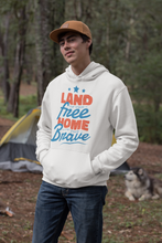 Load image into Gallery viewer, Land of the free home of the brave Men Hoodies-KidsFashionVilla