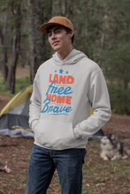 Load image into Gallery viewer, Land of the free home of the brave Men Hoodies-KidsFashionVilla