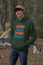 Load image into Gallery viewer, Land of the free home of the brave Men Hoodies-KidsFashionVilla