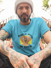 Load image into Gallery viewer, Home Is Where My Dog Is Mens Half Sleeves T-shirt- KidsFashionVilla