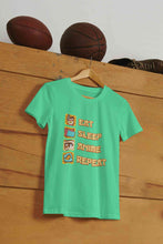 Load image into Gallery viewer, Eat Sleep Anime Repeat Mens Half Sleeves T-shirt- KidsFashionVilla