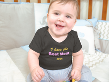 Load image into Gallery viewer, I Have Best Mom Ever Black Rompers for Baby Boy - KidsFashionVilla