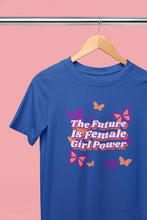 Load image into Gallery viewer, Feminist Quote With Butterfly Graphics Women Half Sleeves T-shirt- KidsFashionVilla