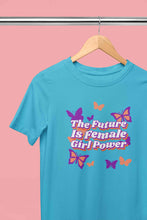 Load image into Gallery viewer, Feminist Quote With Butterfly Graphics Women Half Sleeves T-shirt- KidsFashionVilla