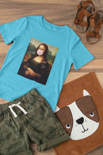 Load image into Gallery viewer, Bubble Gum Mona Lisa Women Half Sleeves T-shirt- KidsFashionVilla