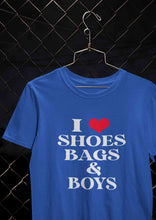 Load image into Gallery viewer, I Love Shoes Bags And Boys Women Half Sleeves T-shirt- KidsFashionVilla