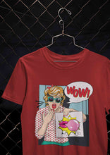 Load image into Gallery viewer, Suprised Pop Art Cartoon Women Half Sleeves T-shirt- KidsFashionVilla