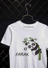 Load image into Gallery viewer, Ki Farak Panda Graphic Funny Mens Half Sleeves T-shirt- KidsFashionVilla