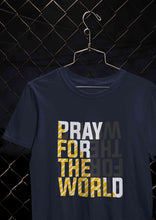 Load image into Gallery viewer, Pray For The World Women Half Sleeves T-shirt- KidsFashionVilla
