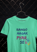 Load image into Gallery viewer, Rango Magar Pyaar Se Women Half Sleeves T-shirt- KidsFashionVilla