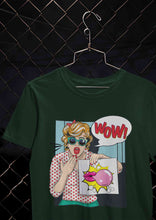 Load image into Gallery viewer, Suprised Pop Art Cartoon Women Half Sleeves T-shirt- KidsFashionVilla
