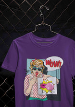 Load image into Gallery viewer, Suprised Pop Art Cartoon Women Half Sleeves T-shirt- KidsFashionVilla