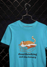 Load image into Gallery viewer, Overthinking And Also Hungry Women Half Sleeves T-shirt- KidsFashionVilla