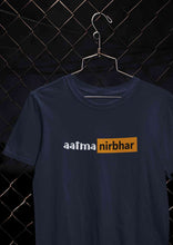 Load image into Gallery viewer, Aatmanirbhar  Women Half Sleeves T-shirt- KidsFashionVilla