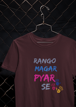 Load image into Gallery viewer, Rango Magar Pyaar Se Women Half Sleeves T-shirt- KidsFashionVilla