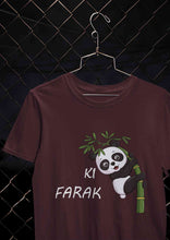 Load image into Gallery viewer, Ki Farak Panda Graphic Funny Mens Half Sleeves T-shirt- KidsFashionVilla
