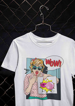 Load image into Gallery viewer, Suprised Pop Art Cartoon Women Half Sleeves T-shirt- KidsFashionVilla