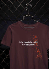 Load image into Gallery viewer, My Boyfriends And Vampire Women Half Sleeves T-shirt- KidsFashionVilla