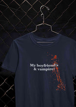 Load image into Gallery viewer, My Boyfriends And Vampire Women Half Sleeves T-shirt- KidsFashionVilla