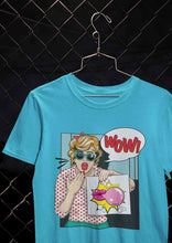 Load image into Gallery viewer, Suprised Pop Art Cartoon Women Half Sleeves T-shirt- KidsFashionVilla