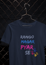 Load image into Gallery viewer, Rango Magar Pyaar Se Women Half Sleeves T-shirt- KidsFashionVilla