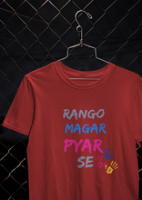 Load image into Gallery viewer, Rango Magar Pyaar Se Women Half Sleeves T-shirt- KidsFashionVilla