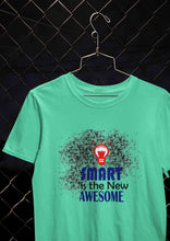 Load image into Gallery viewer, Smart Is Awesome Mens Half Sleeves T-shirt- KidsFashionVilla