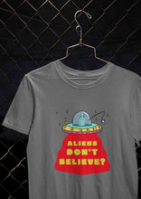 Load image into Gallery viewer, Aliens Do Not Beleive Women Half Sleeves T-shirt- KidsFashionVilla
