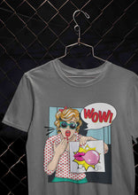 Load image into Gallery viewer, Suprised Pop Art Cartoon Women Half Sleeves T-shirt- KidsFashionVilla