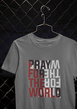 Load image into Gallery viewer, Pray For The World Women Half Sleeves T-shirt- KidsFashionVilla