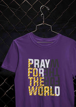Load image into Gallery viewer, Pray For The World Women Half Sleeves T-shirt- KidsFashionVilla