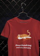 Load image into Gallery viewer, Overthinking And Also Hungry Women Half Sleeves T-shirt- KidsFashionVilla