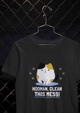 Load image into Gallery viewer, Human Clean This Mess Funny Women Half Sleeves T-shirt- KidsFashionVilla