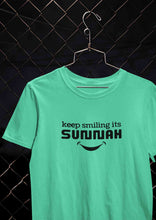 Load image into Gallery viewer, Keep Smiling Its Sunnah Mens Half Sleeves T-shirt- KidsFashionVilla
