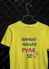 Load image into Gallery viewer, Rango Magar Pyaar Se Women Half Sleeves T-shirt- KidsFashionVilla