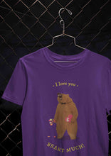 Load image into Gallery viewer, I Love You Beary Much Mens Half Sleeves T-shirt- KidsFashionVilla