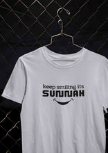 Load image into Gallery viewer, Keep Smiling Its Sunnah Mens Half Sleeves T-shirt- KidsFashionVilla