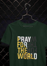 Load image into Gallery viewer, Pray For The World Women Half Sleeves T-shirt- KidsFashionVilla
