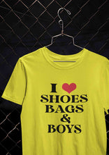 Load image into Gallery viewer, I Love Shoes Bags And Boys Women Half Sleeves T-shirt- KidsFashionVilla