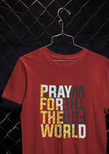 Load image into Gallery viewer, Pray For The World Women Half Sleeves T-shirt- KidsFashionVilla