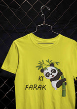 Load image into Gallery viewer, Ki Farak Panda Graphic Funny Mens Half Sleeves T-shirt- KidsFashionVilla